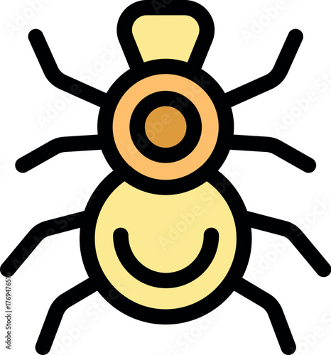 Encephalitis virus cartoon character crossing legs, smiling, and showing a threatening attitude