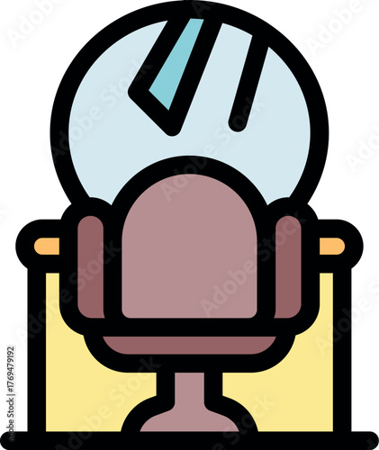 Hair dryer machine drying hair over hair salon chair, client getting hair treatment