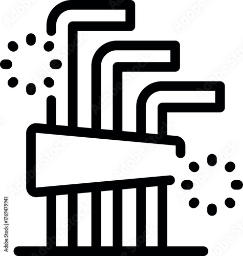 Allen key set with case, essential tools for assembling and repairing furniture