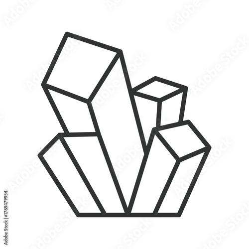 Minerals icon in line design. minerals, nutrition, food, health, supplements, vitamins, wellness on white background vector. minerals editable stroke icon