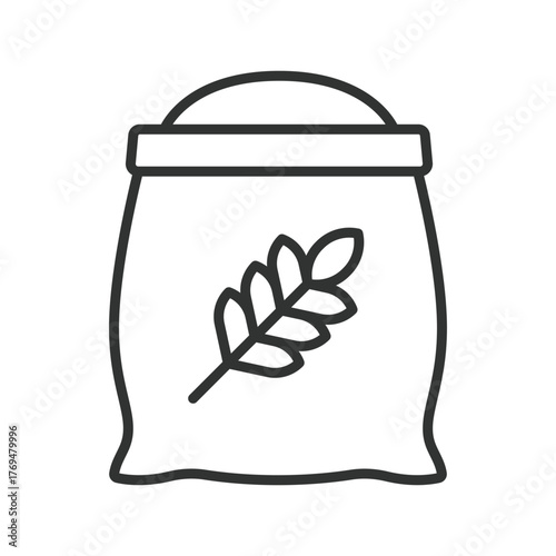 Whole grains icon in line design. whole grains, nutrition, food, healthy, diet, lifestyle, meal on white background vector. whole grains editable stroke icon