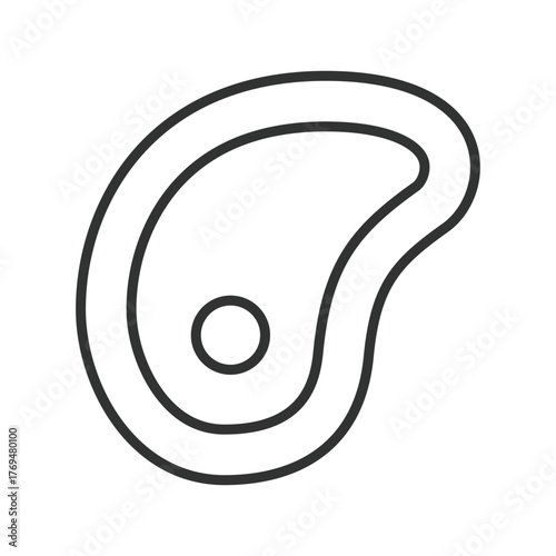 Meat icon in line design. meat, protein, food, nutrition, diet, healthy, lifestyle on white background vector. meat editable stroke icon