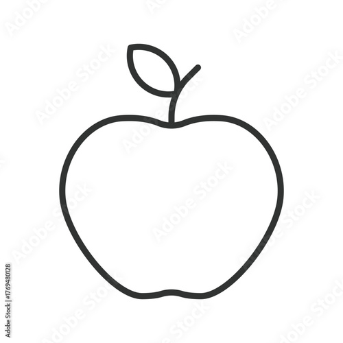 Fruit icon in line design. fruit, apple, nutrition, healthy, diet, lifestyle, wellness on white background vector. fruit editable stroke icon