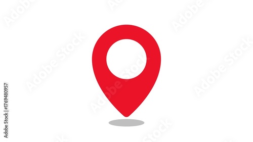 Animated location pointer. animated pin map animated icon. location icon. GPS location pointer motion video on white background. motion graphics