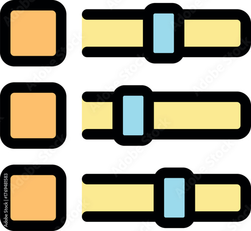 Adjusting settings sliders to personalize user experience and control various parameters