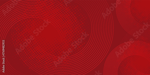 Collection of red concentric circles. Collection of radial sound wave or sonar rings. Pack of radar icon symbols, targets, dashed lines, halftones. vector illustration,modern.