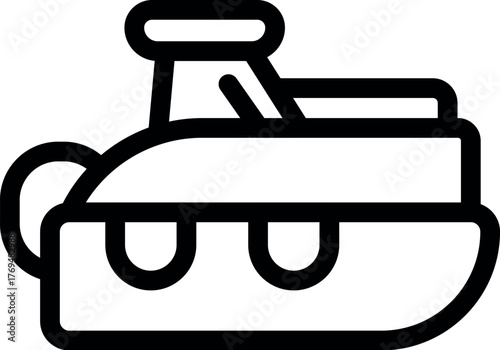 Stylish speedboat navigating a lake or river, featuring a protective canopy