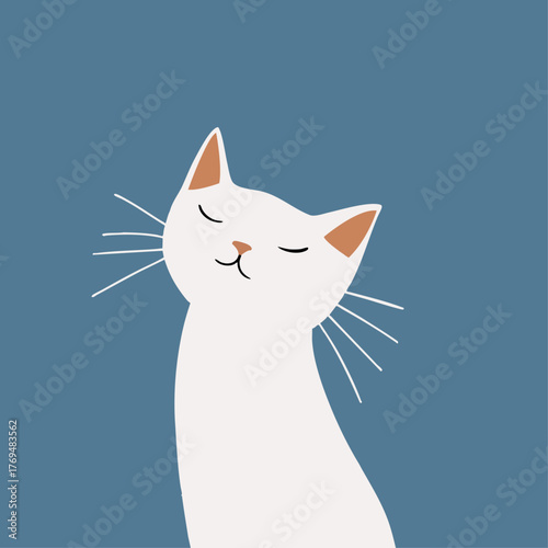 Cute Cat with close eyes. 