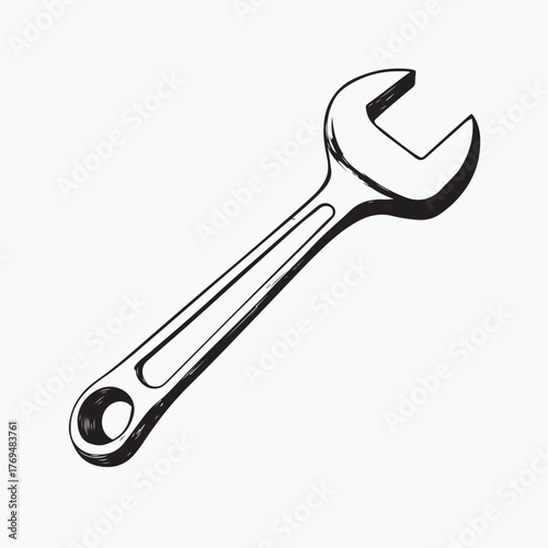 wrench isolated on white