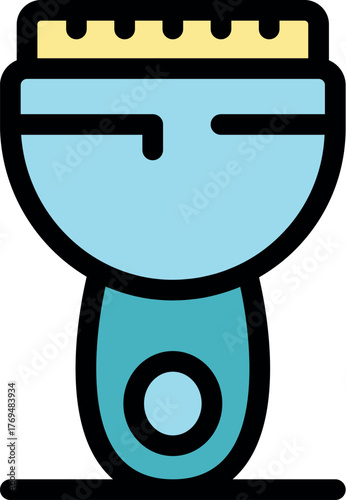 Removing lint and fuzz from fabric using a modern lint remover device, ensuring clean and presentable clothing