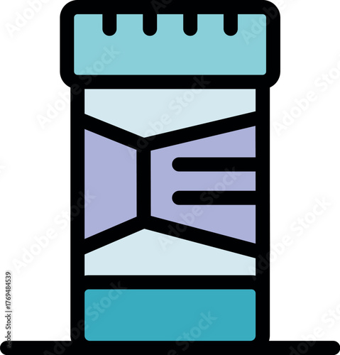 Plastic container for storing pills, symbolizing medicine organization and healthcare management