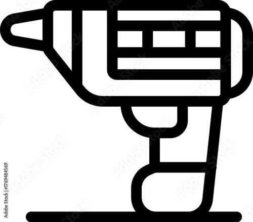 Close up of an electric screwdriver placed on a surface, ready for home repairs or professional construction work