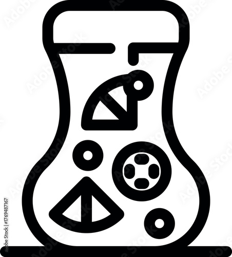 Glass jar filled with detox water, promoting a healthy lifestyle with infused lemon and lime slices