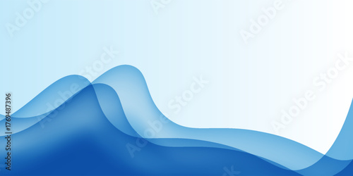 Abstract blue background. wave modern vector