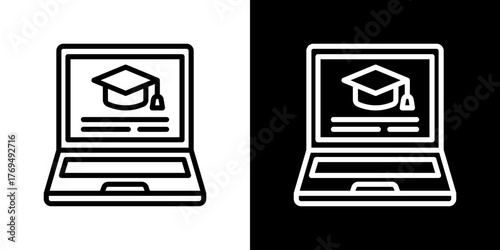 E-Learning Icon Vector Illustration 