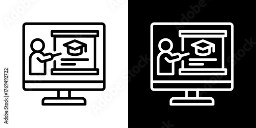 Learning Platform Icon Vector Illustration 