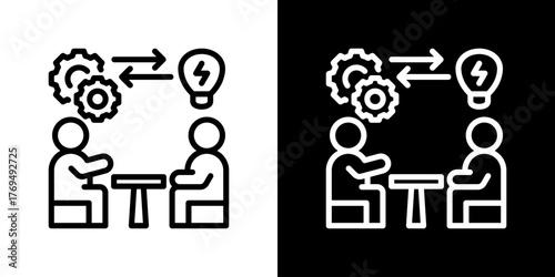 Knowledge Exchange Icon Vector Illustration 