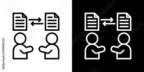 Information Flow Icon Vector Illustration 
