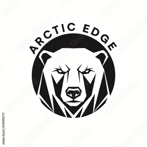 Black vector illustration of a tiger head icon and lion face symbol design for an animal label or tattoo art