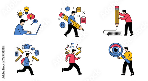 Creative Concepts & Ideas Illustration Set for Writers, Thinkers, & Problem Solvers