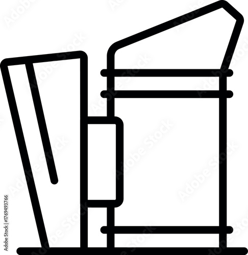 Beekeeping equipment including beehive and smoker producing honeycombs for natural organic honey production