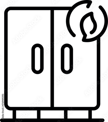 Fireproof filing cabinet ensuring document safety with fire protection symbol, emphasizing fire resistance and security