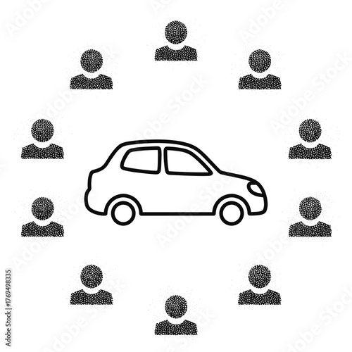 Sharing Economy Icon, Collaborative Consumption
