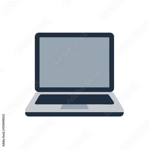 Minimalist laptop computer vector illustration

