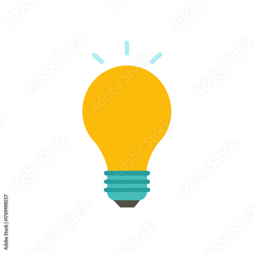 Minimalist light bulb vector illustration
