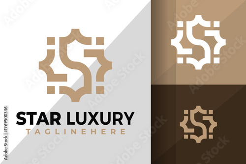 Letter S Star Luxury Logo Icon Vector Design Illustration