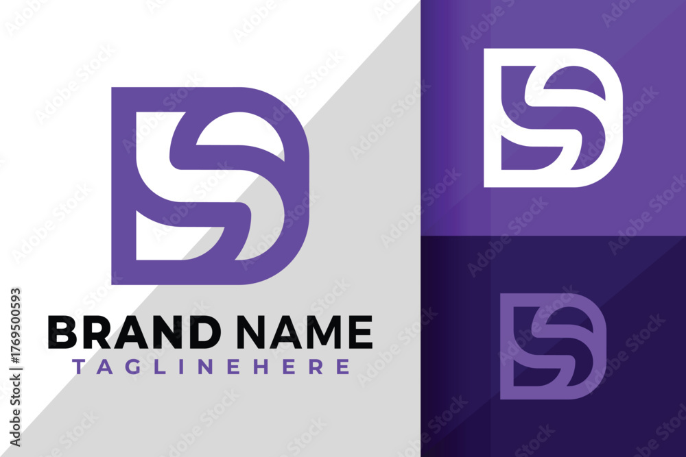Obraz premium Letter Ds or Sd Logo Icon Vector Design Illustration