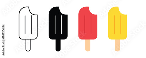Set of popsicle icon set. Ice cream icon. vector illustration