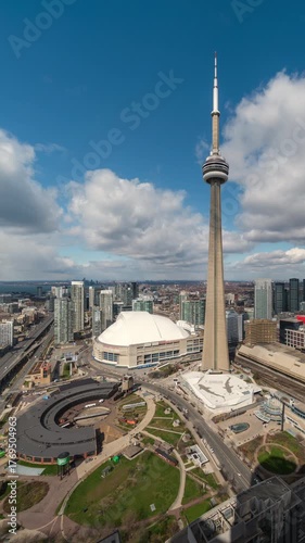 Timelapse of Downtown Toronto during daytime in Ontario, Canada.