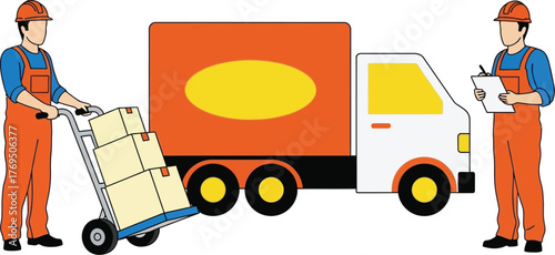 Moving company services professional movers and packers delivery truck