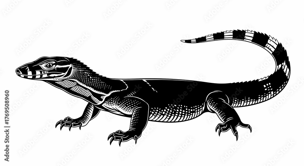 Naklejka premium bearded dragon lizard