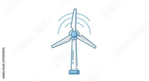 Wind Turbine Generating Clean Renewable Energy for Sustainable Future.