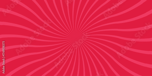 Vibrant red and pink radial burst pattern with swirling lines creating a dynamic and energetic background for graphic design and advertising purposes
