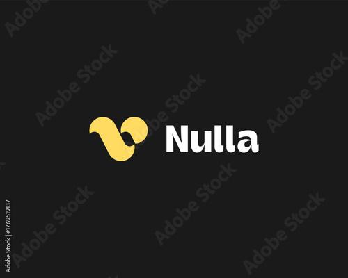 A letter V logo from abstract waves. Creative monogram initial vector logotype.