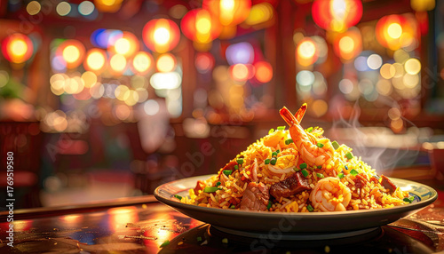 Yangzhou Fried Rice with Shrimp, Egg, and Colorful Vegetables