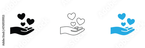 Express love and support with this heartfelt graphic. Perfect for charitable campaigns, social media, or adding a touch of warmth to any design.