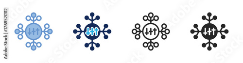 Trading Network Icon Collection Featuring Multiple Styles