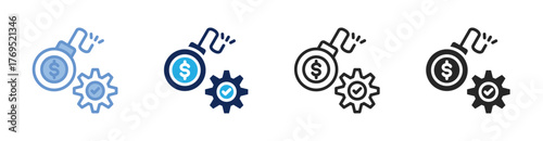 Risk Management Icon Collection Featuring Multiple Styles