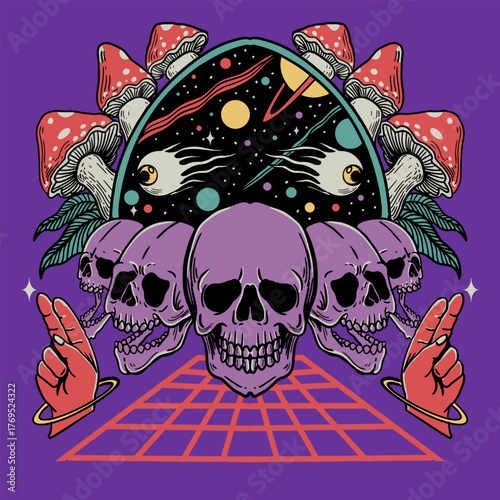 Psychedelic Skull
