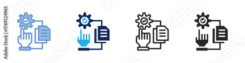 Information Management Icon Collection Featuring Multiple Styles