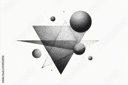 Geometric stippling illustration