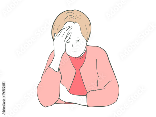 イラスト　女性　挿絵　素材