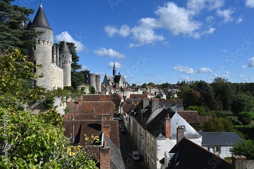 View of the village of Montresor in central France