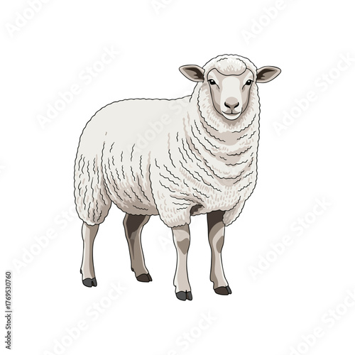 sheep isolated on white background