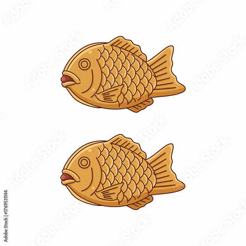 Delicious Taiyaki: Traditional Japanese Fish-Shaped Pastry Filled with Sweet Red Bean Paste