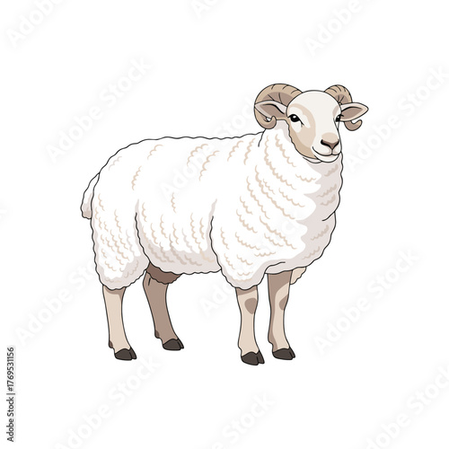 vector illustration of a sheep